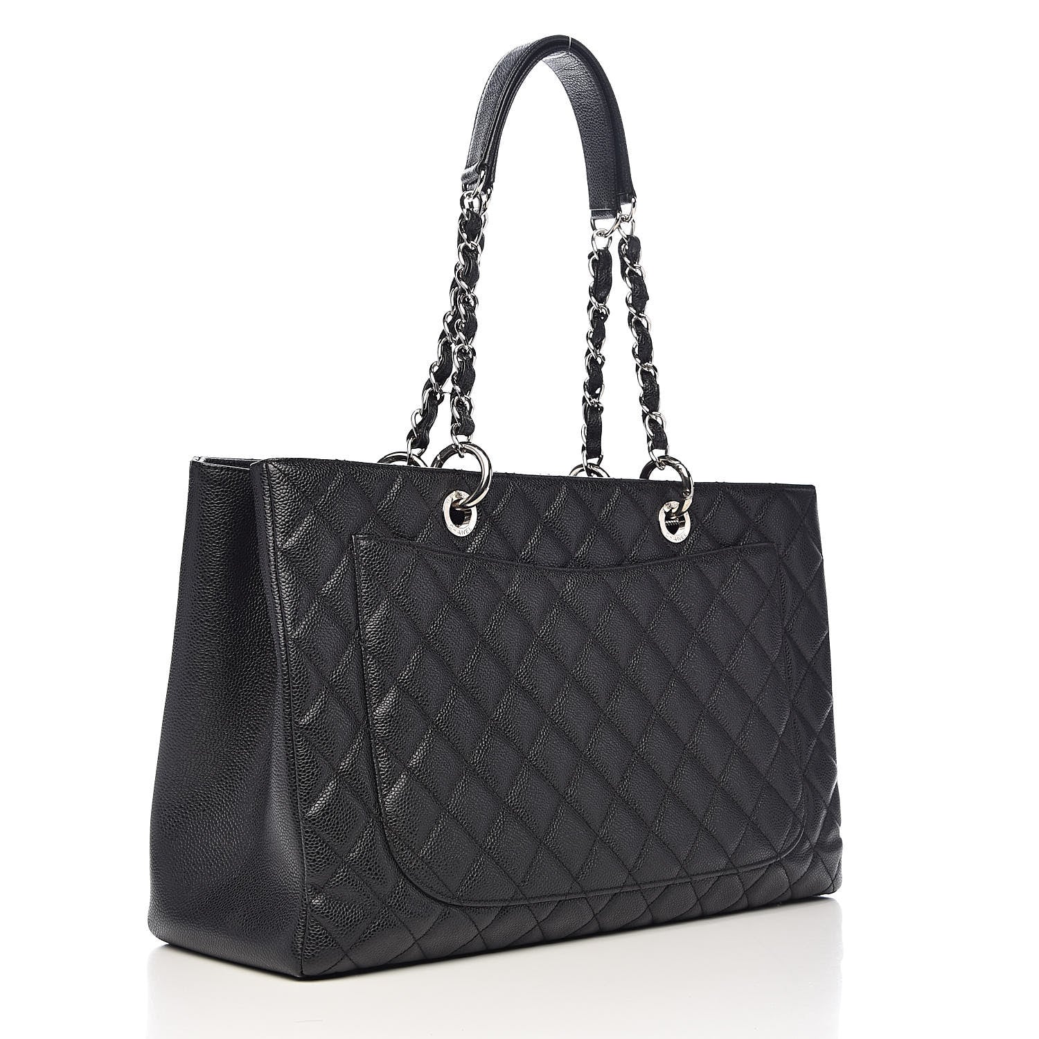 Chanel Caviar Quilted XL Grand Shopping Tote GST Black 3 of 13