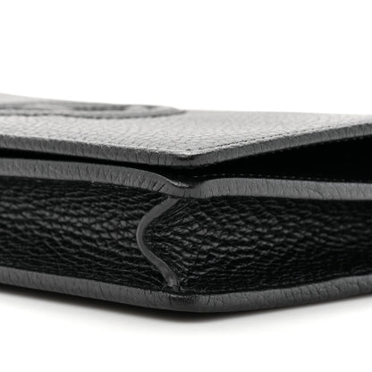 Gucci Pebbled Calfskin Soho Wallet On Chain Black 8 of 10