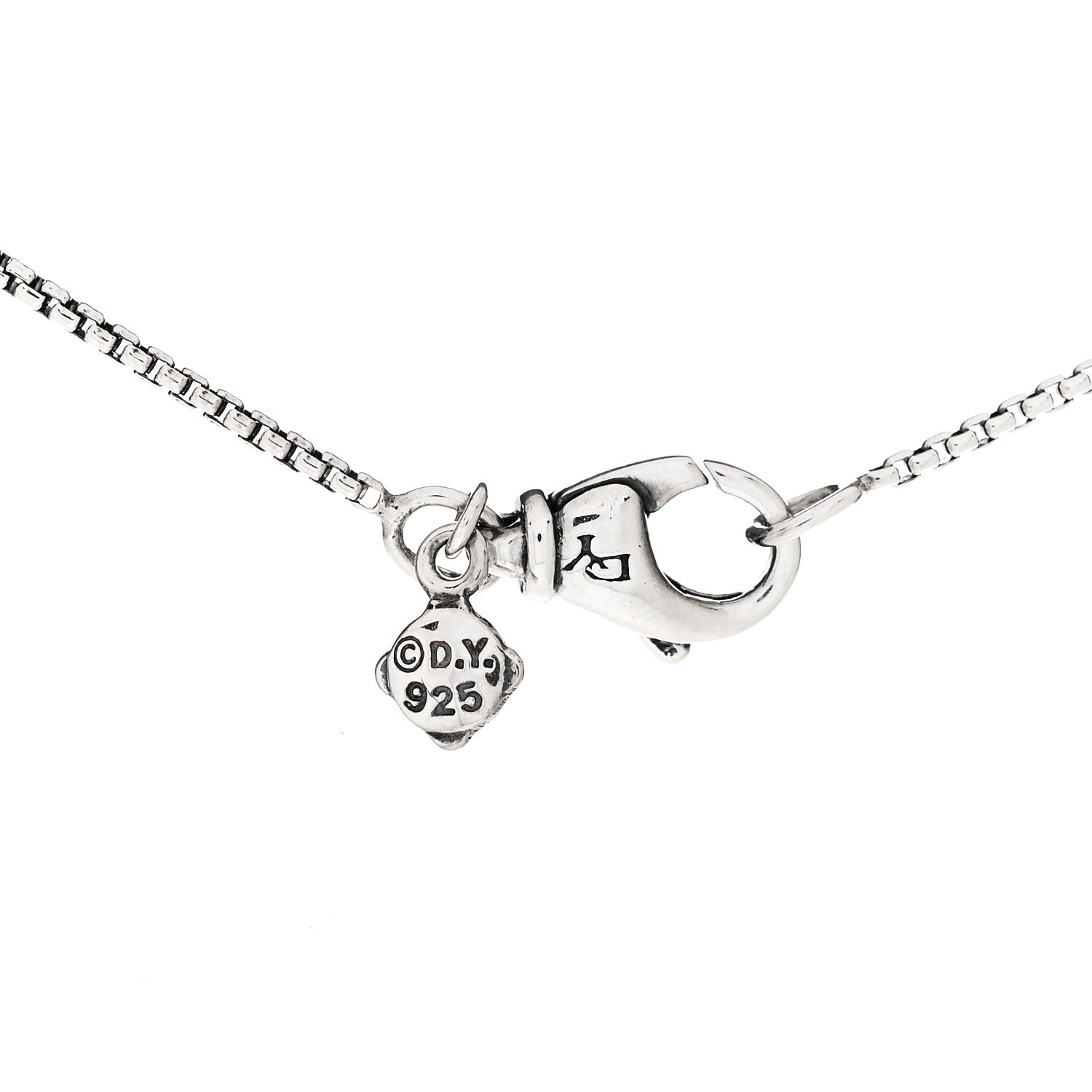 David Yurman Sterling Silver 18K Yellow Gold 8mm Petite Chatelaine Pendant Necklace 5 of 5