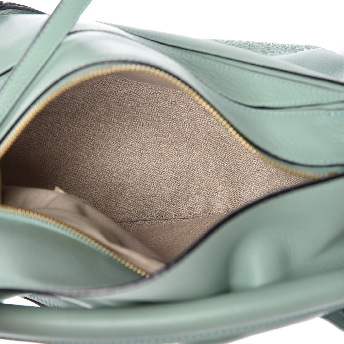 Calfskin Puzzle Bag Sea Water Green