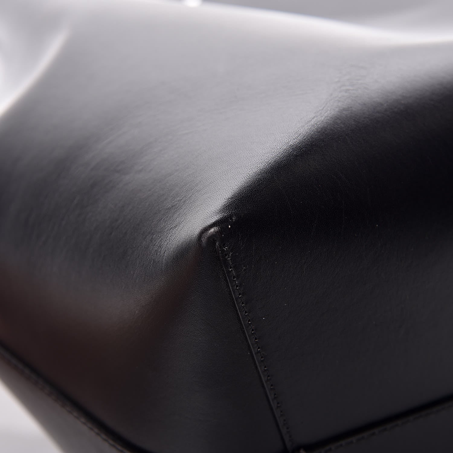 Mansur Gavriel Vegetable Tanned Calfskin Bucket Bag Black Royal 12 of 13