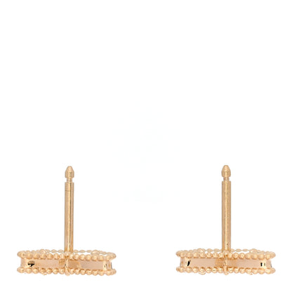 Van Cleef & Arpels 18K Yellow Gold Mother of Pearl Sweet Alhambra Butterfly Earrings 3 of 4