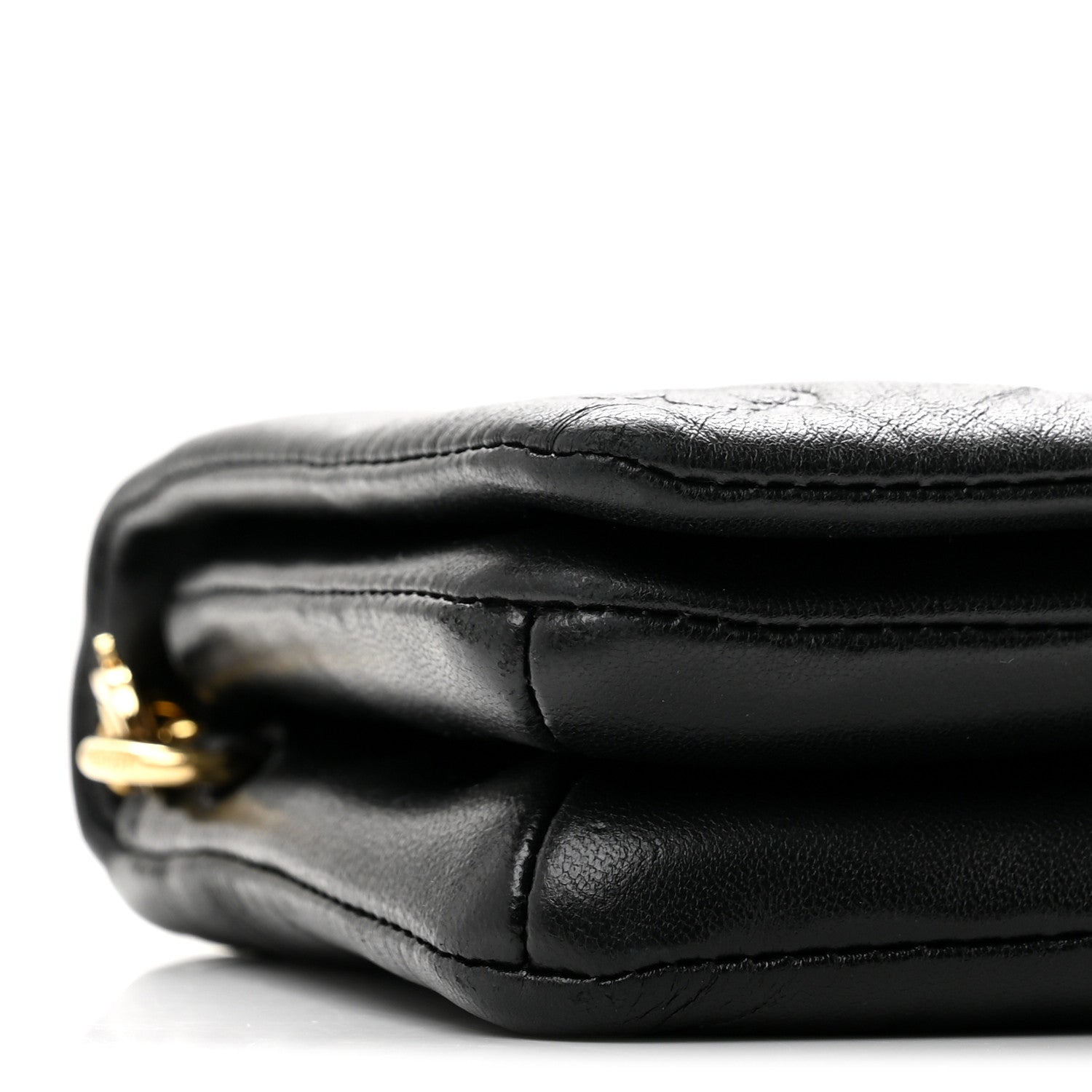 Louis Vuitton Lambskin Embossed Monogram Pochette Coussin Black 8 of 12