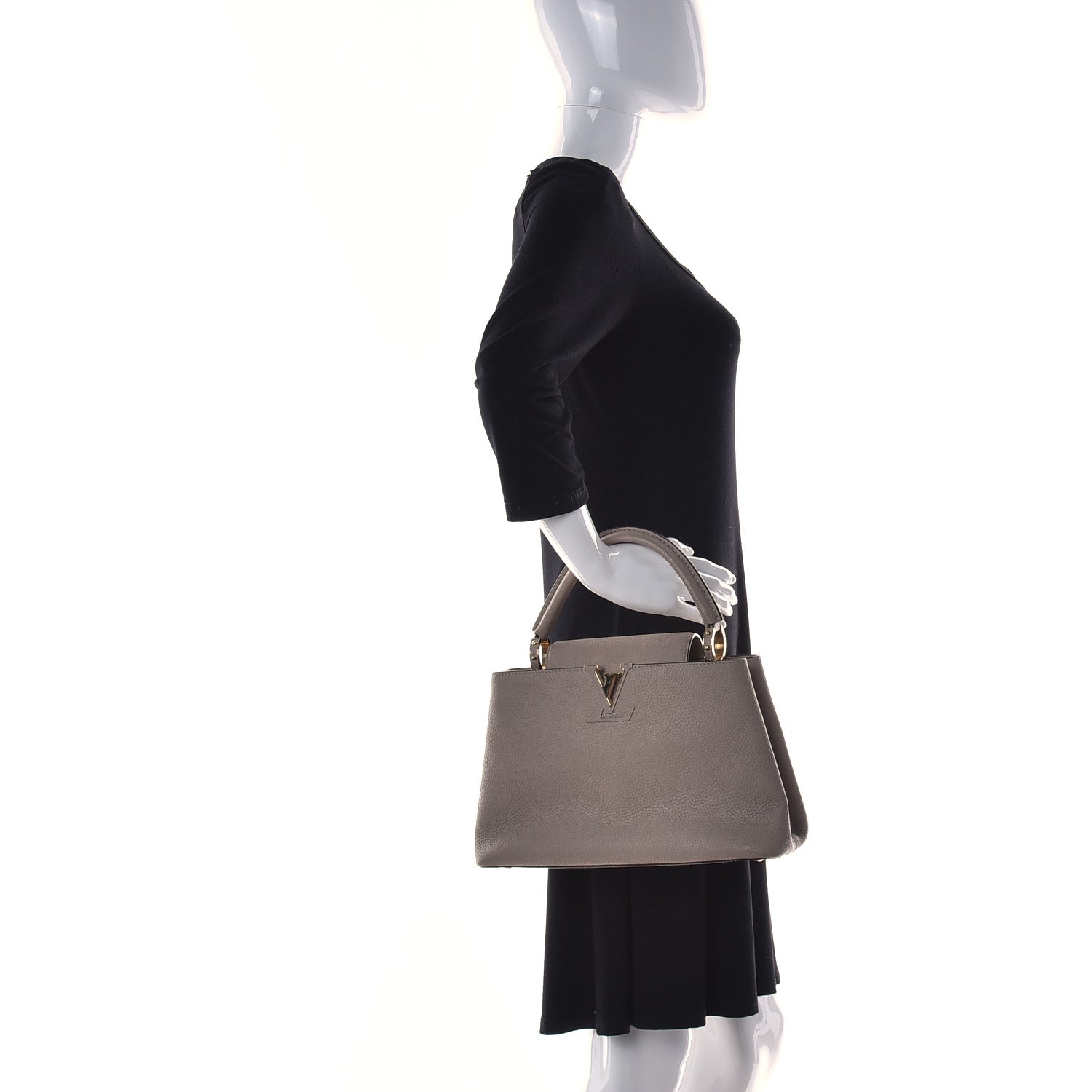 Louis Vuitton Taurillon Capucines PM Galet 2 of 12