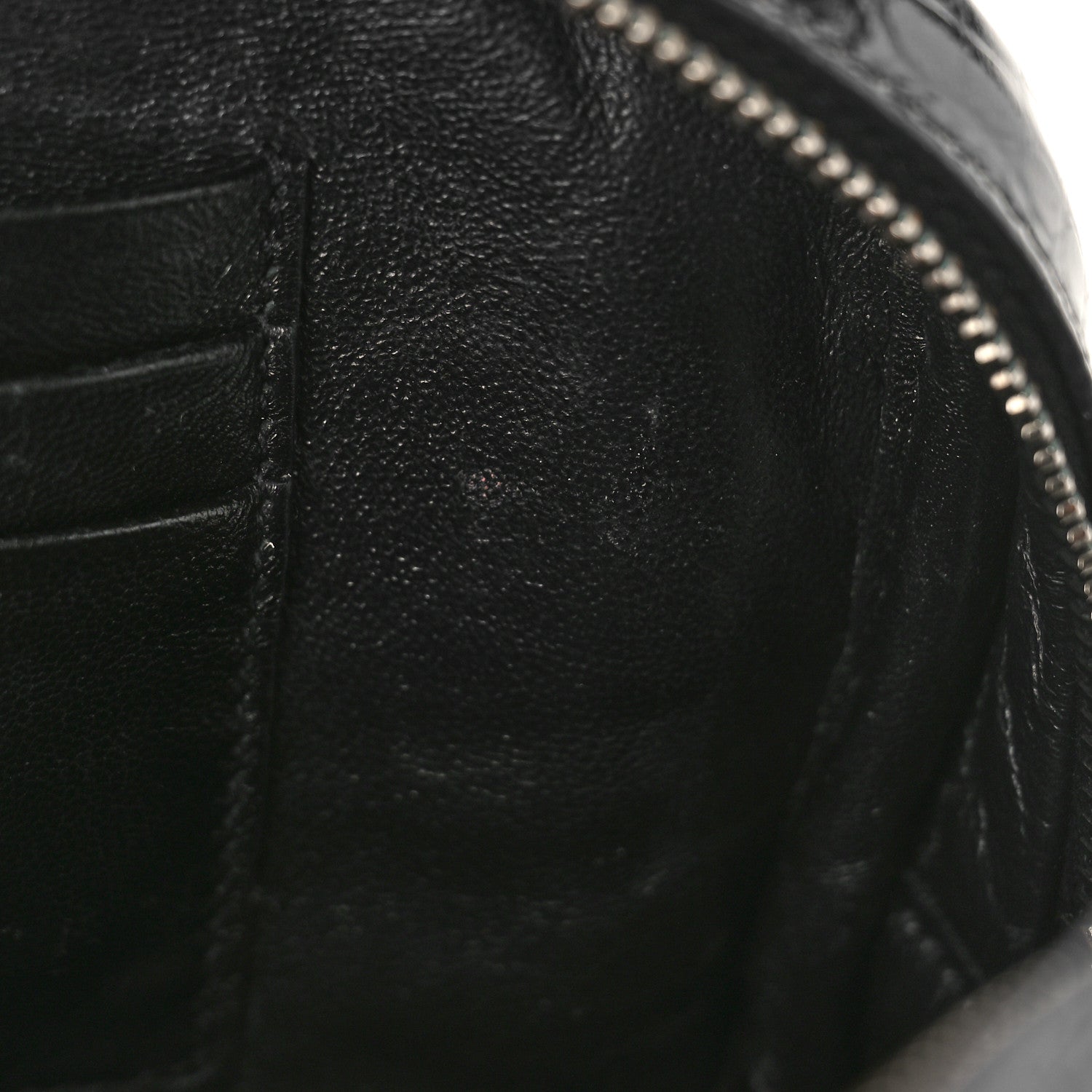 Saint Laurent Calfskin Crocodile Embossed Monogram Mini Lou Camera Bag Black 10 of 10