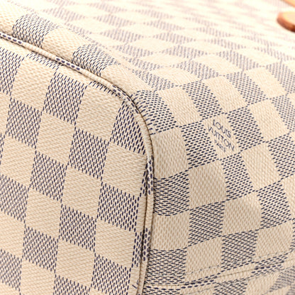 Louis Vuitton Damier Azur Neo Neverfull MM Rose Ballerine 8 of 14