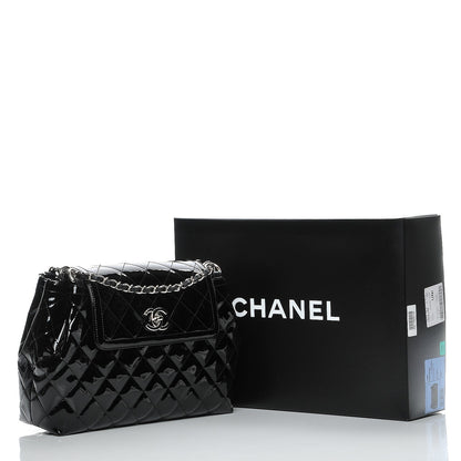 Chanel Patent Quilted Large Coco Shine Accordion Flap Black 8 of 8