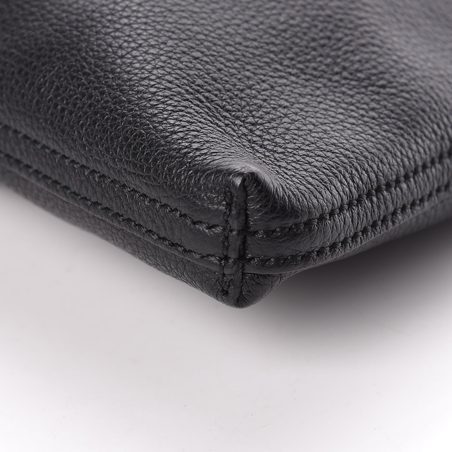 Gucci Pebbled Calfskin Large Logo Portfolio Clutch Black 10 of 10