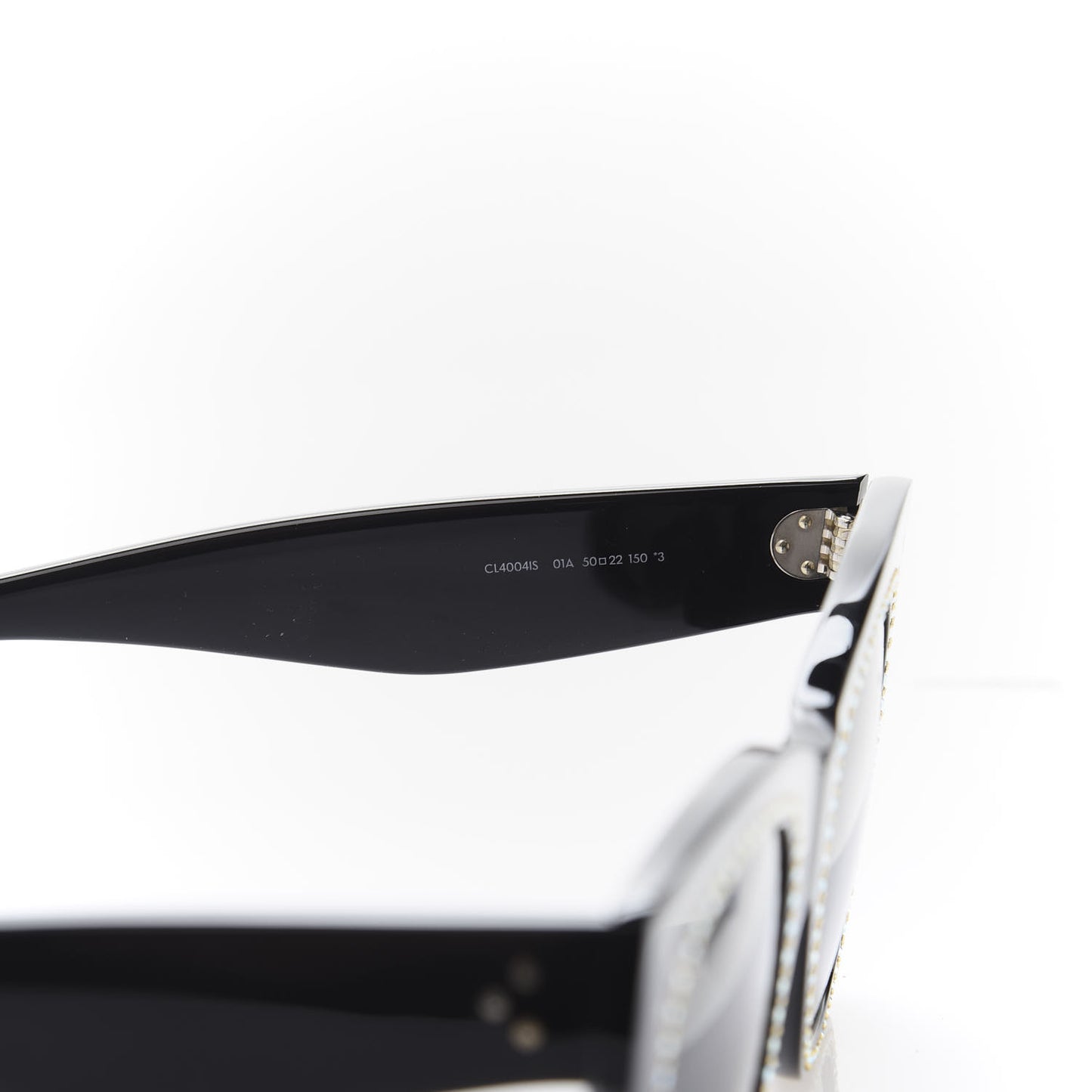 Acetate Crystal Cat Eye Sunglasses CL 4004IS Black