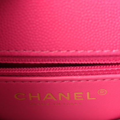 Chanel Caviar Quilted Mini Coco Handle Flap Rose 5 of 8
