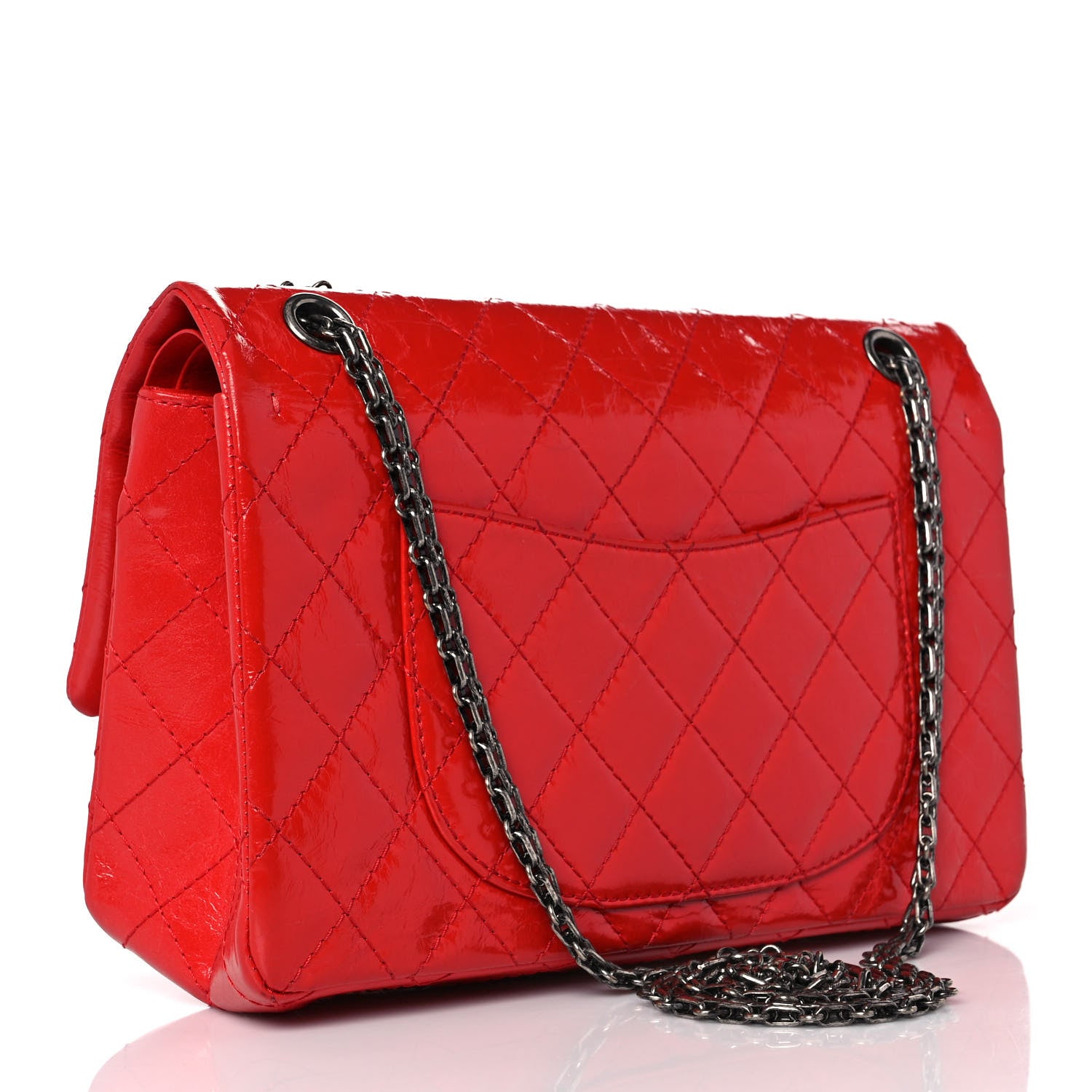 Chanel Aged Glazed Calfskin Quilted 2.55 Reissue 226 Flap Red 3 of 10