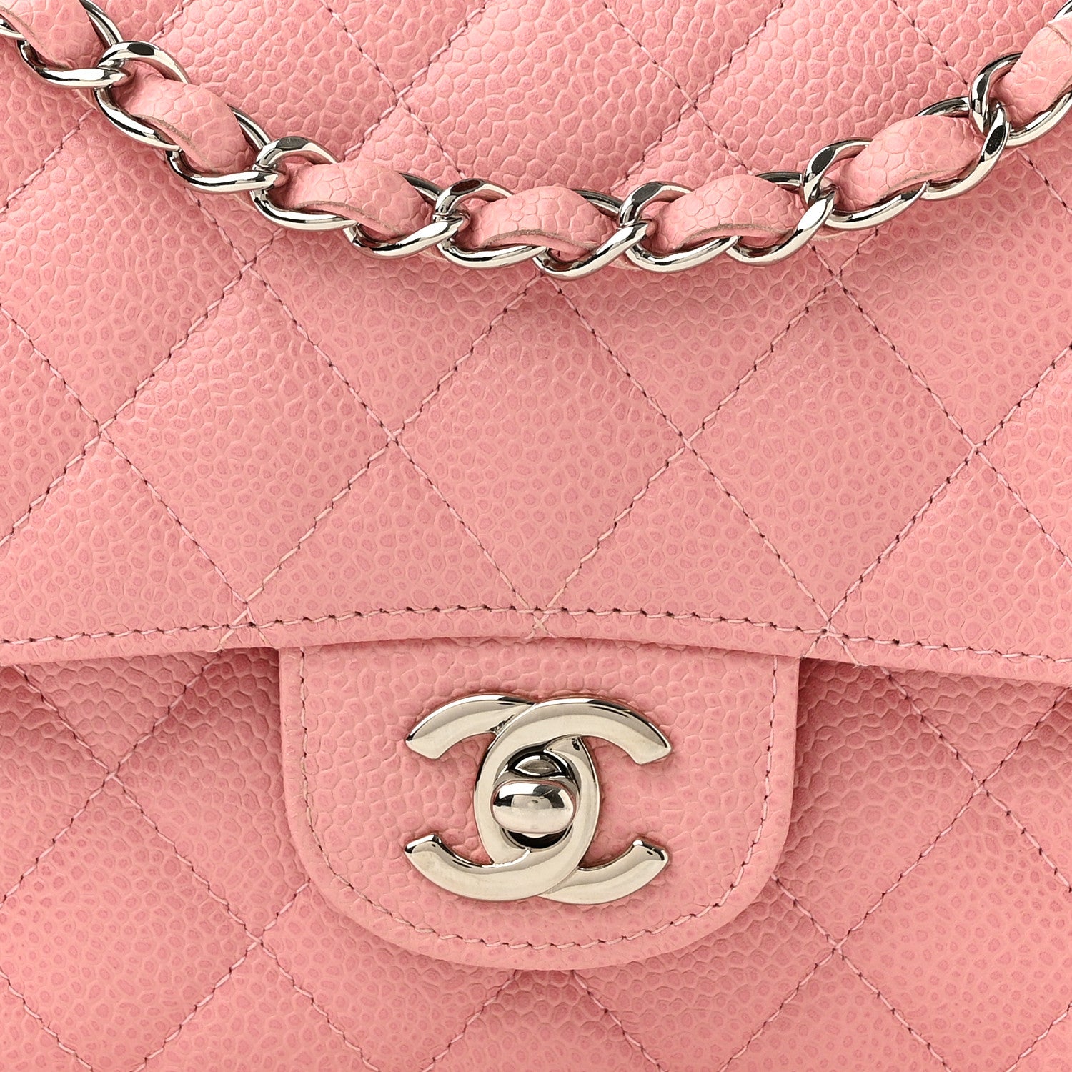 Chanel Caviar Quilted Medium Double Flap Light Pink 8 of 15