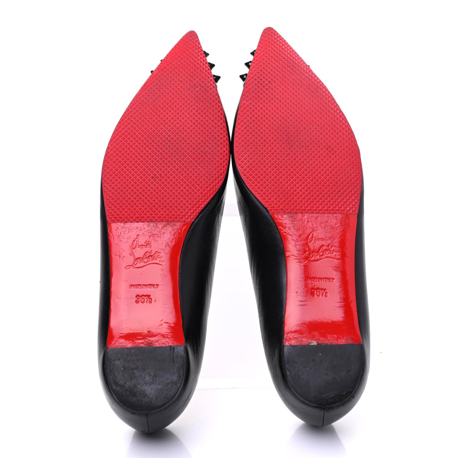 Christian Louboutin Kid Patent Geo Flats 36.5 Black 5 of 23
