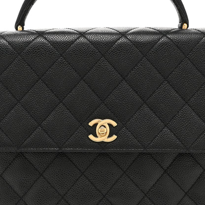 Chanel Caviar Quilted Jumbo Kelly Flap Black 8 of 10