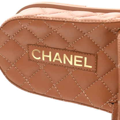 Chanel Lambskin Quilted CC Mules Sandals 36 Brown 7 of 9