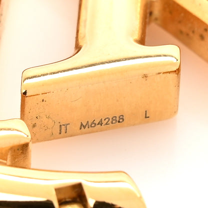 Louis Vuitton Metal Louise Hoop Earrings Gold 4 of 5