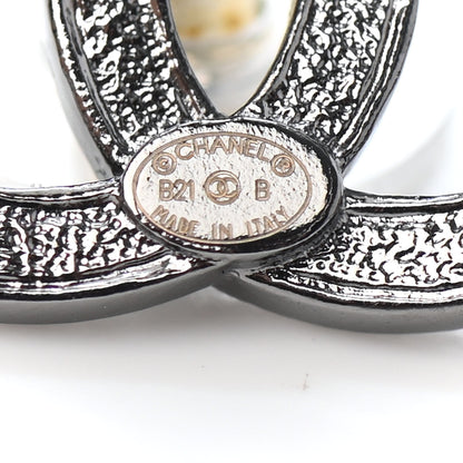 Chanel Crystal CC Earrings Silver 4 of 4
