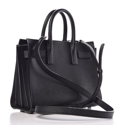 Saint Laurent Grained Calfskin Nano Sac De Jour Black 4 of 15