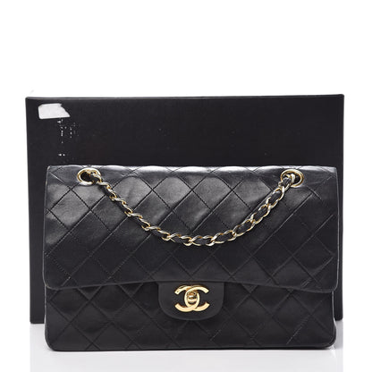 Chanel Lambskin Quilted Medium Double Flap Bag Black 18 of 18