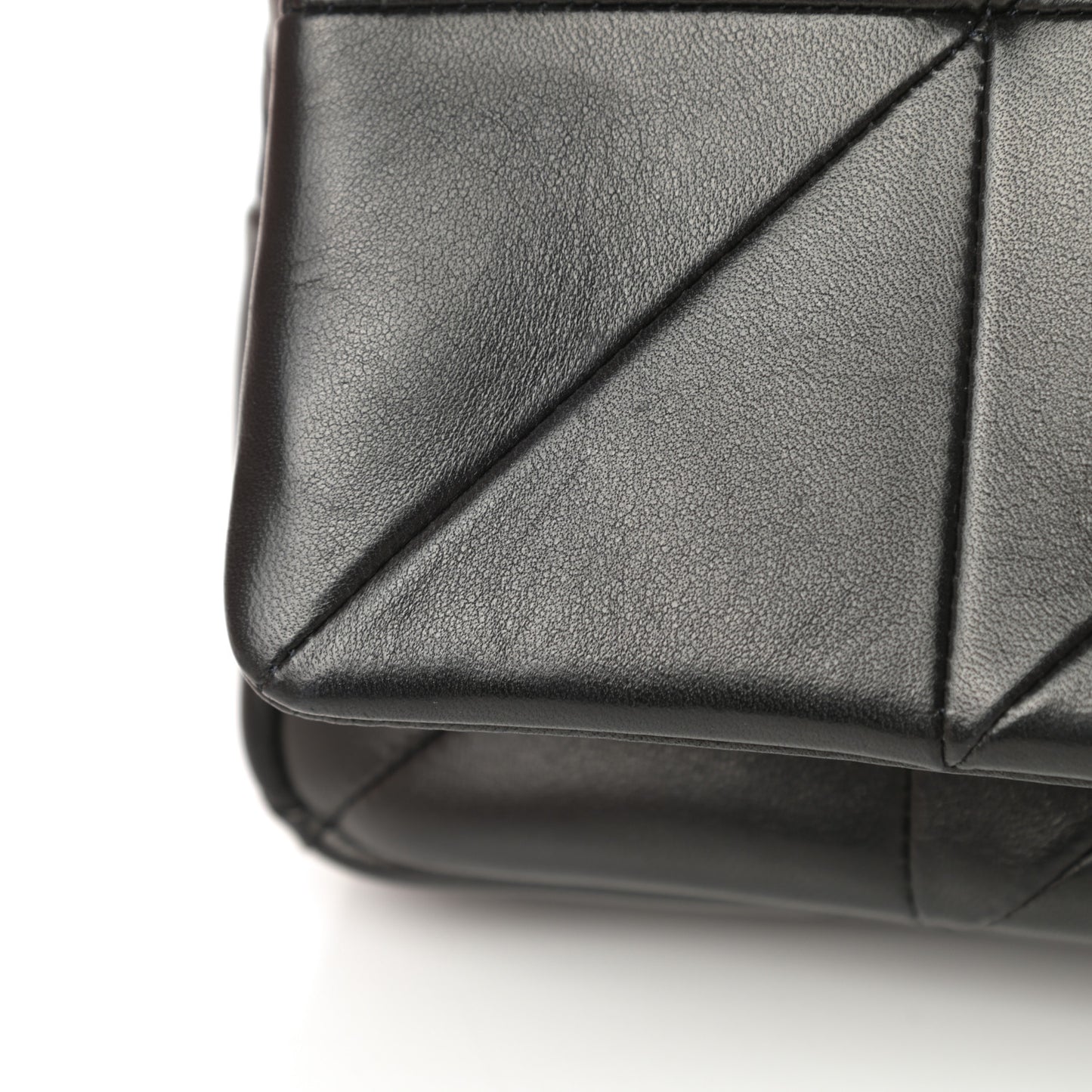 Lambskin Patchwork Monogram Small Jamie Black