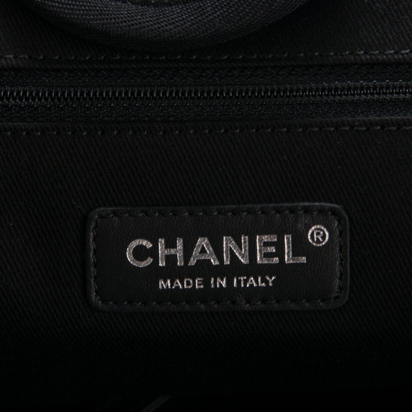 Canvas Sequin Large Deauville Tote Charcoal