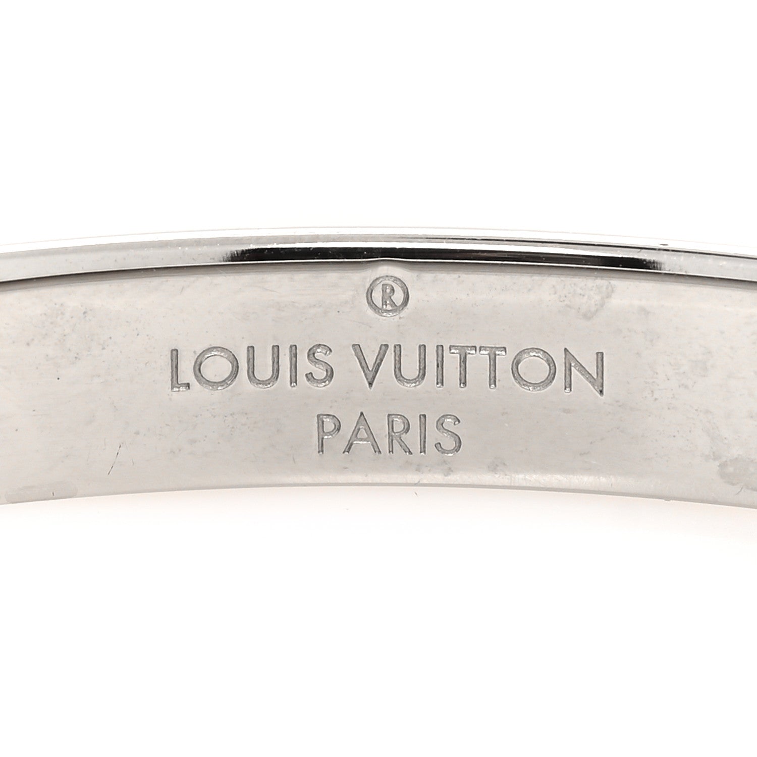 Louis Vuitton Palladium Monogram Nanogram Cuff S Silver 5 of 7