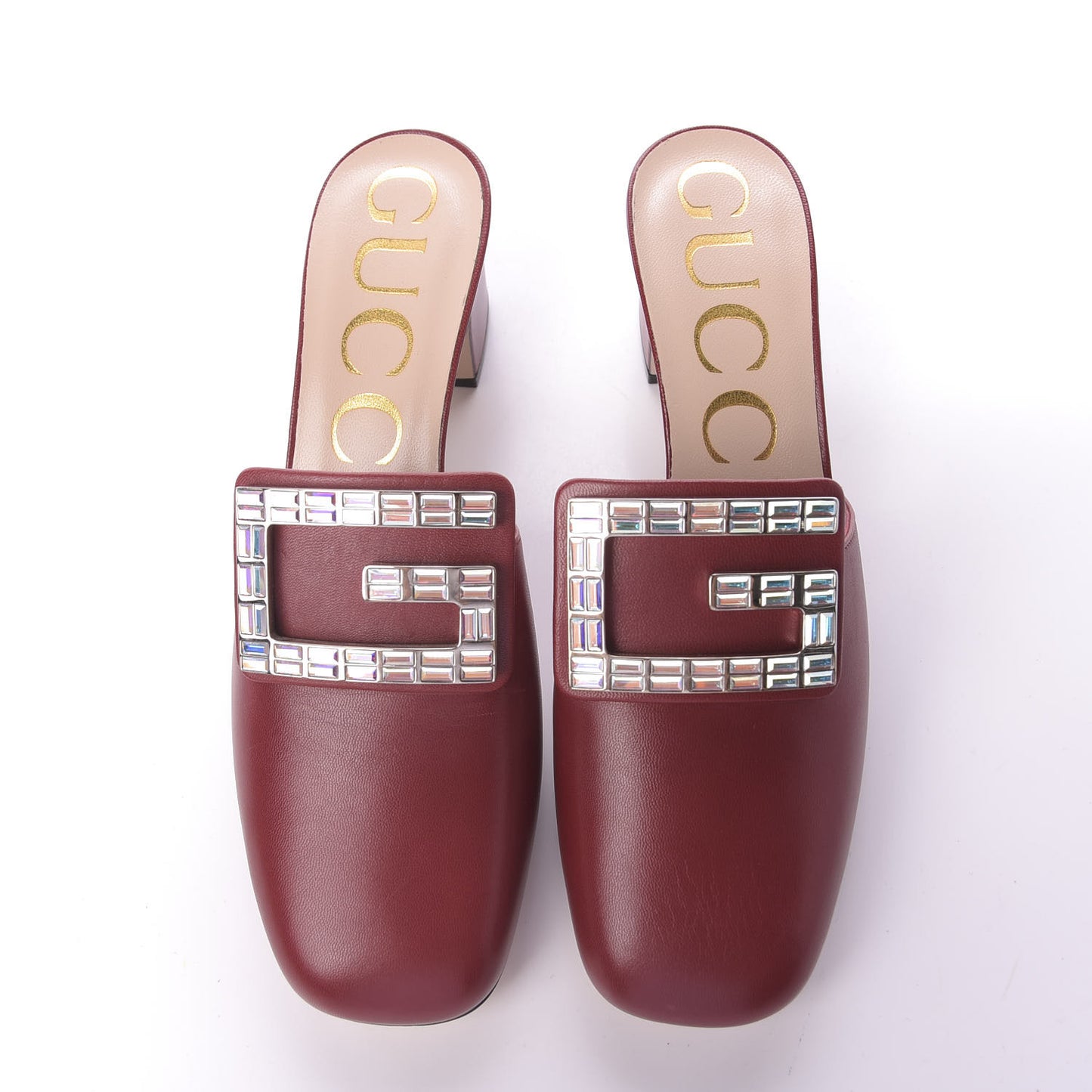 Malaga Kid Crystal Square G Madelyn Mules 37 Romantic Cerise