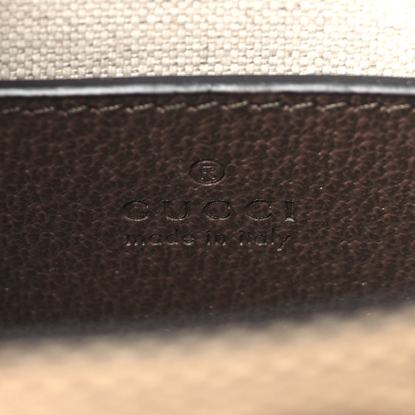 Monogram Jumbo GG Textured Dollar Calfskin Web Mini Vertical Tote Camel Ebony New Acero