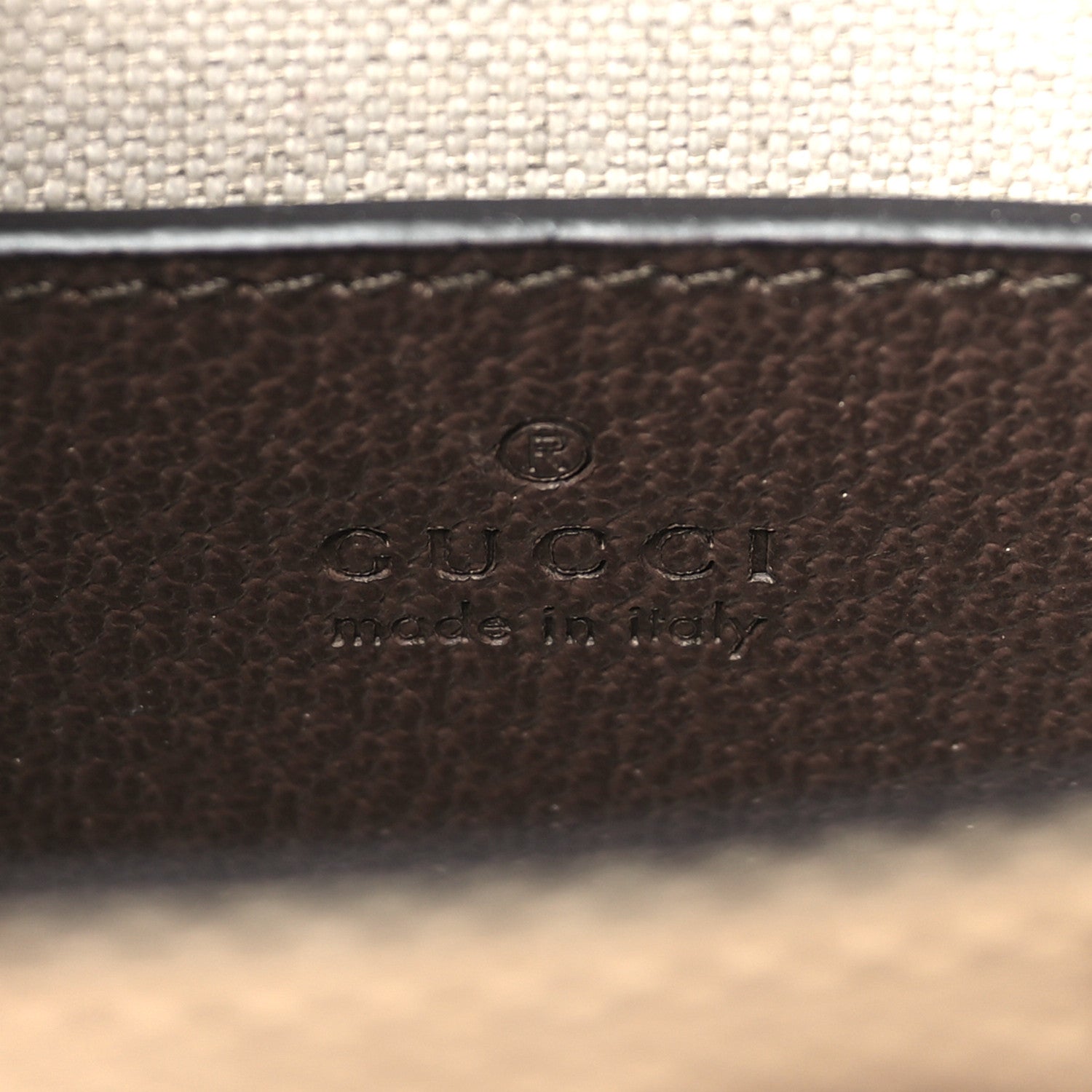 Gucci Monogram Jumbo GG Textured Dollar Calfskin Web Mini Vertical Tote Camel Ebony New Acero 6 of 8
