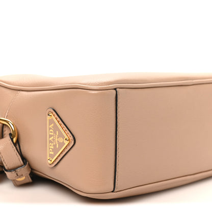 Prada Glace Calfskin Embossed Logo Crossbody Cammeo 8 of 9
