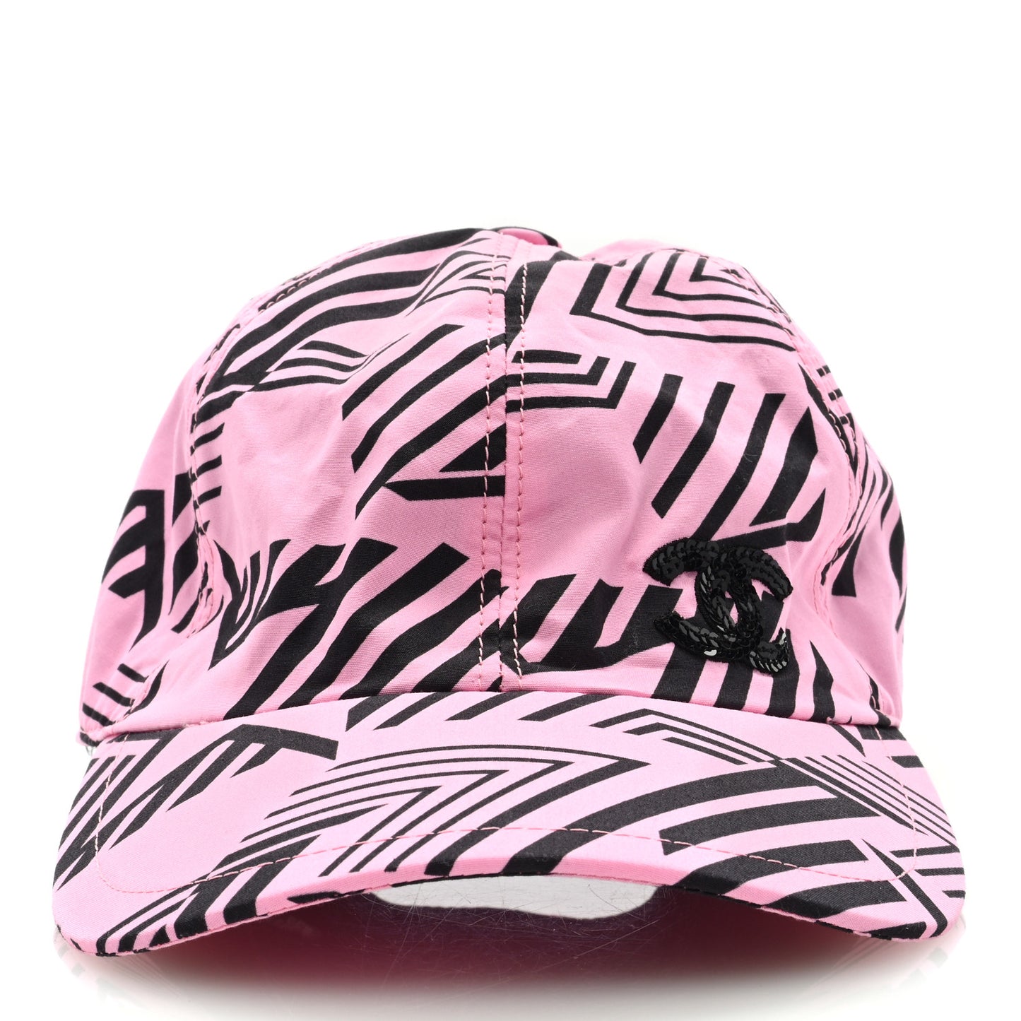 Cotton Sequin CC Cap Hat Black Pink