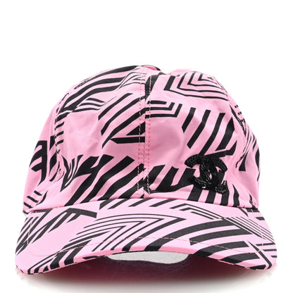 Chanel Cotton Sequin CC Cap Hat Black Pink 2 of 7