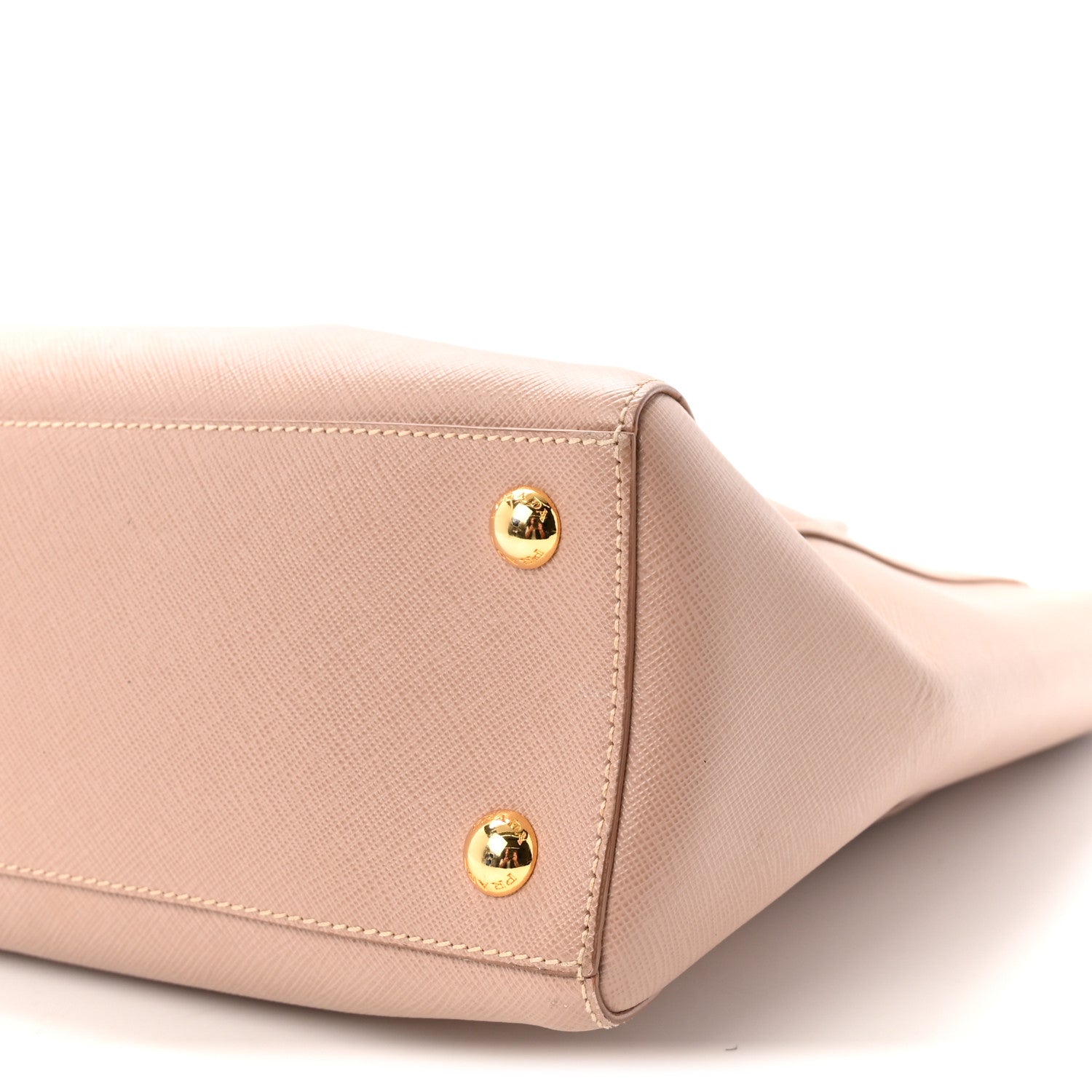 Prada Saffiano Soft Calfskin Double Handle Satchel Cipria 9 of 9