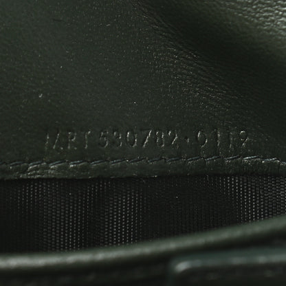 Saint Laurent Lambskin Y Quilted Monogram Loulou Flap Wallet Olive 7 of 11