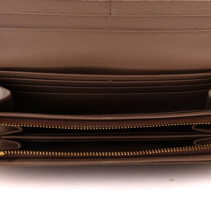 Prada Saffiano Metal Continental Flap Wallet Cammeo 10 of 11