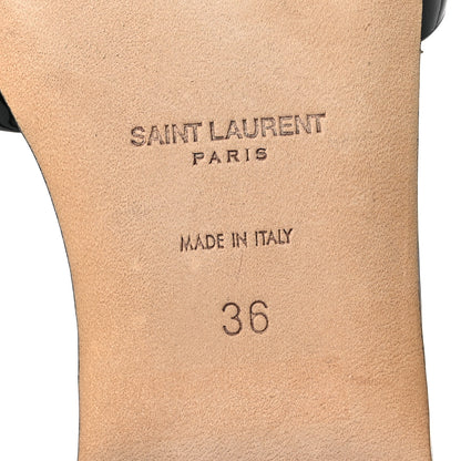 Saint Laurent Vitello Vernice Nu Pied 05 Sandal 36 Black 8 of 13