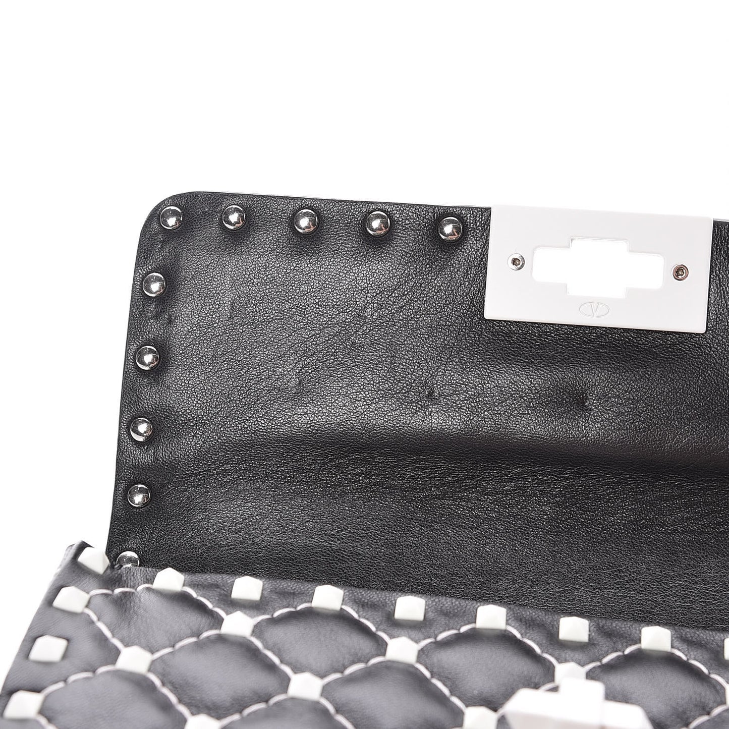 Lambskin Small Free Rockstud Spike Shoulder Bag Black