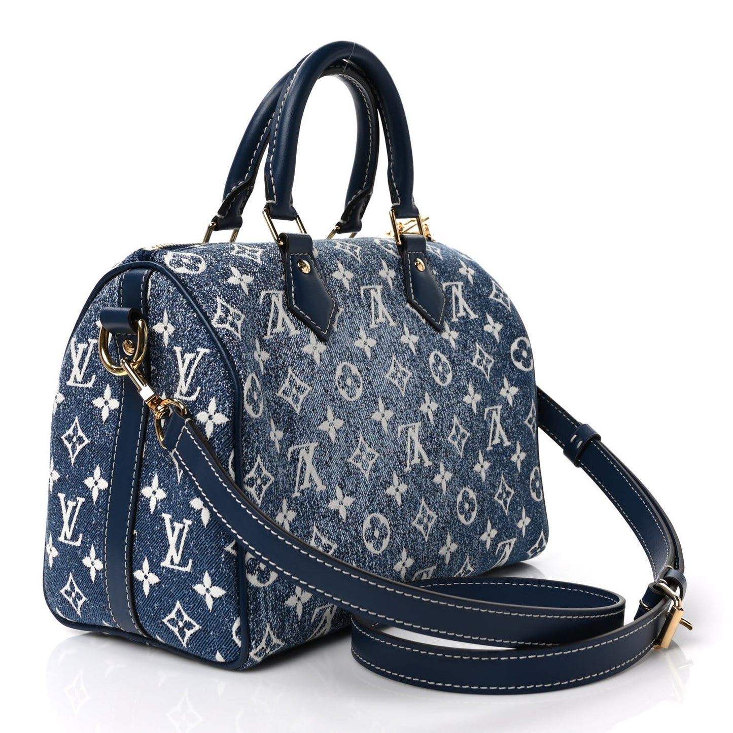 Monogram Jacquard Denim Speedy Bandouliere 25 Bleu