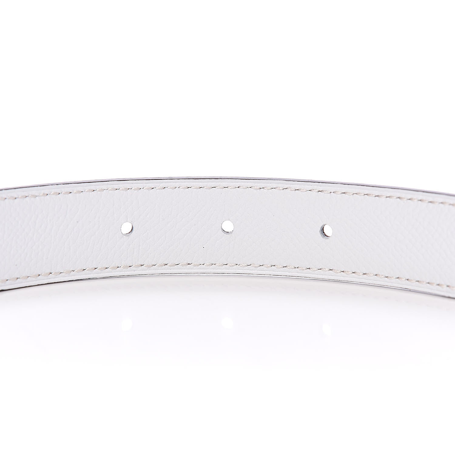 Hermes Epsom Swift 24mm Collier De Chien CDC Belt 90 White Etoupe 6 of 7