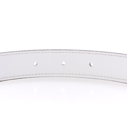 Hermes Epsom Swift 24mm Collier De Chien CDC Belt 90 White Etoupe 6 of 7