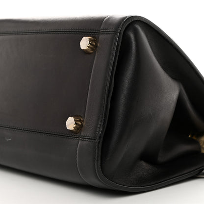 Salvatore Ferragamo Calfskin Sofia Rainbow Top Handle Bag Black 10 of 17
