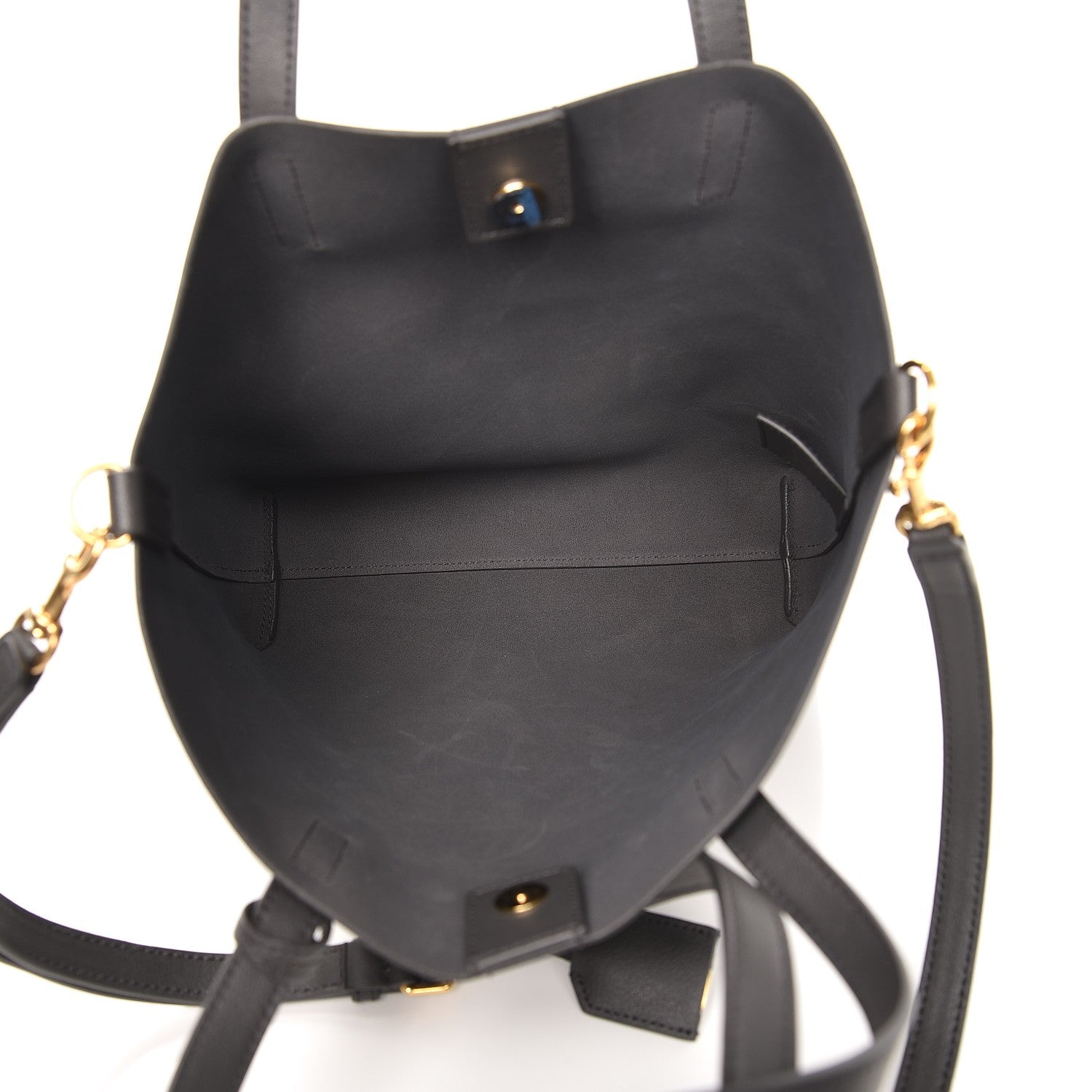Saint Laurent Calfskin Toy Shopping Tote Dark Anthracite 6 of 9