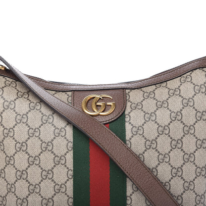 Gucci GG Supreme Monogram Web Small Ophidia Half Moon Hobo Brown 10 of 11