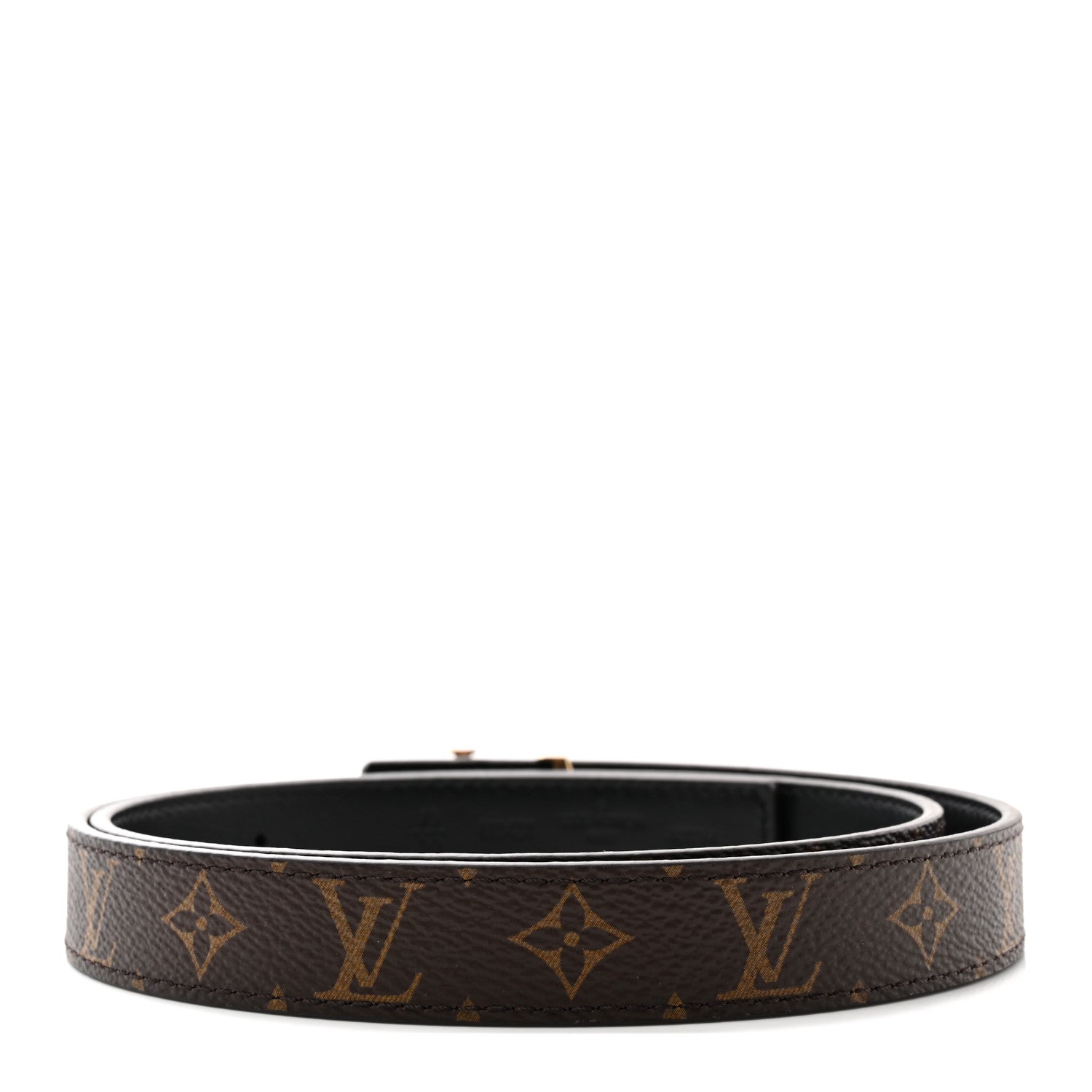 Louis Vuitton Calfskin Monogram 20mm LV Iconic Reversible Belt 75 30 Black 2 of 5