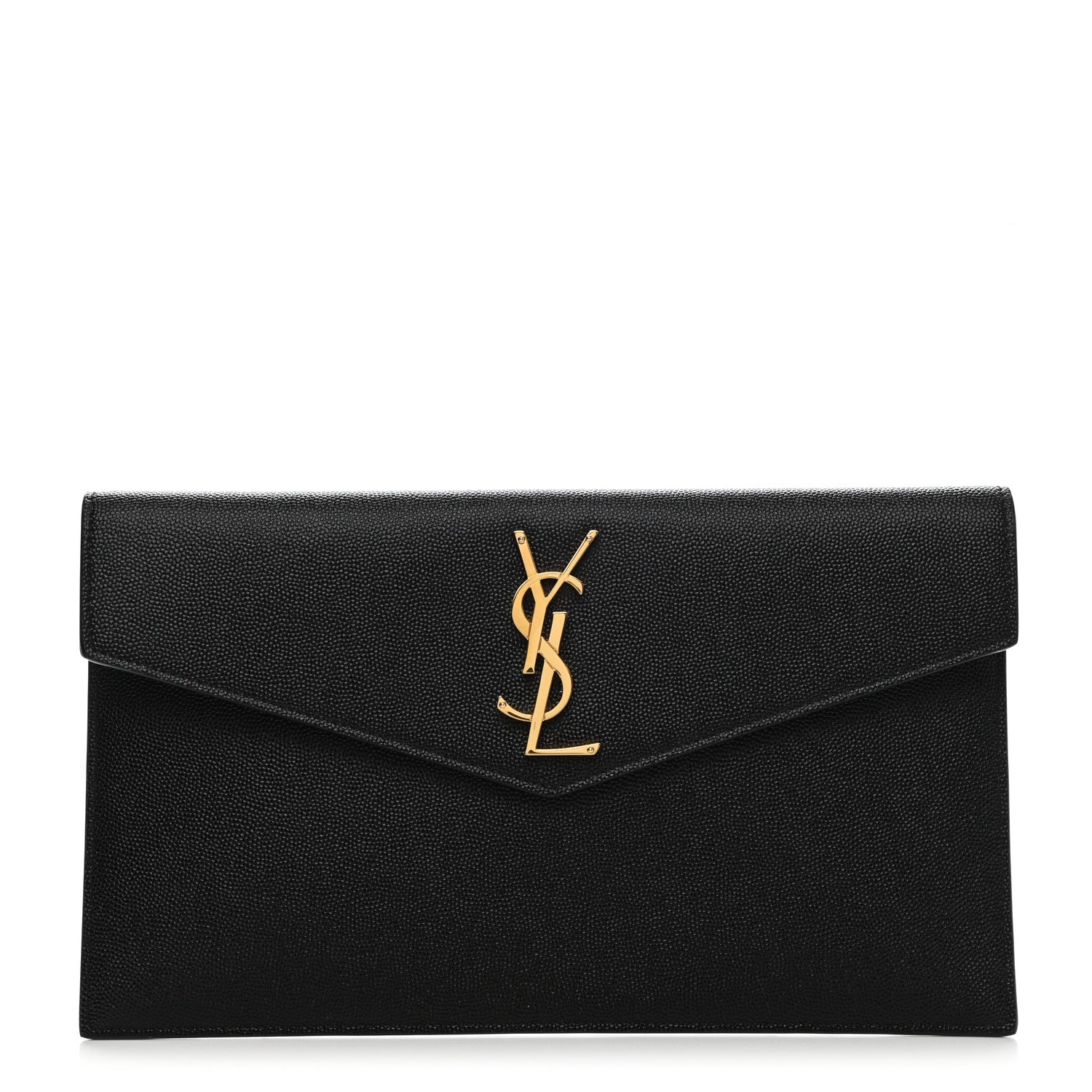 Saint Laurent Grain De Poudre Uptown Pouch Black 1 of 10
