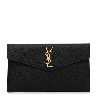 Saint Laurent Grain De Poudre Uptown Pouch Black 1 of 10
