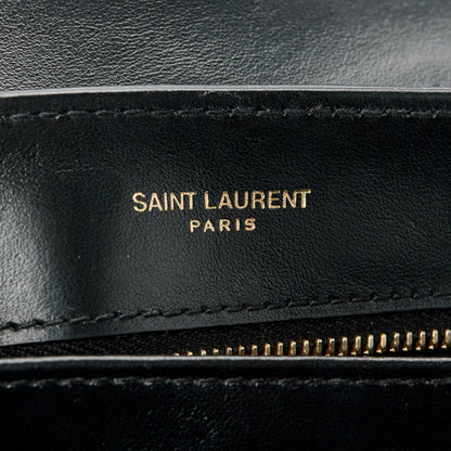 Saint Laurent Calfskin Y Quilted Monogram Toy Loulou Crossbody Bag Black 6 of 11