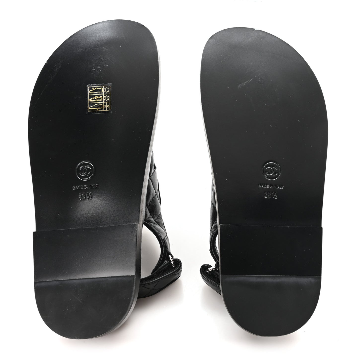 Lambskin Quilted Velcro Dad Sandals 35.5 So Black