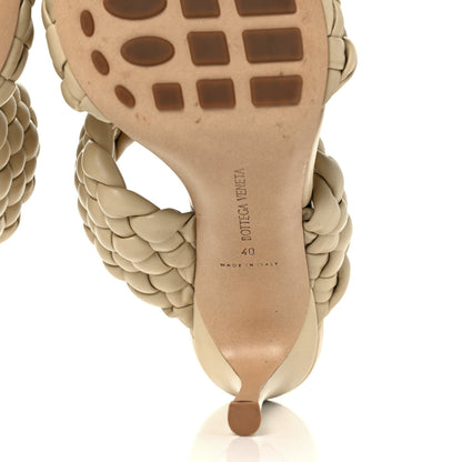 Bottega Veneta Nappa Twisted Padded Intrecciato Curve Slide Sandals 40 Tapioca 8 of 9
