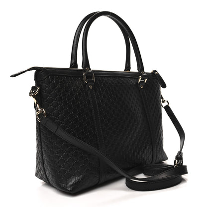 Gucci Soft Microguccissima Small Zippered Satchel Black 3 of 10